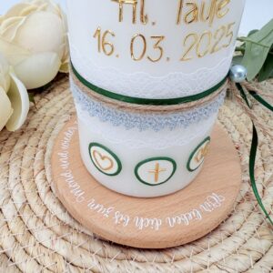 Kerzenteller Holz "Wir liebe dich bis zum Mond" 12 cm – Bild 6